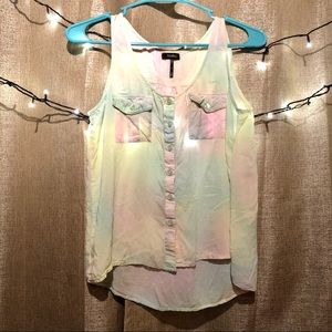 Nollie Pastel Multi Colored Tie Dye Tank